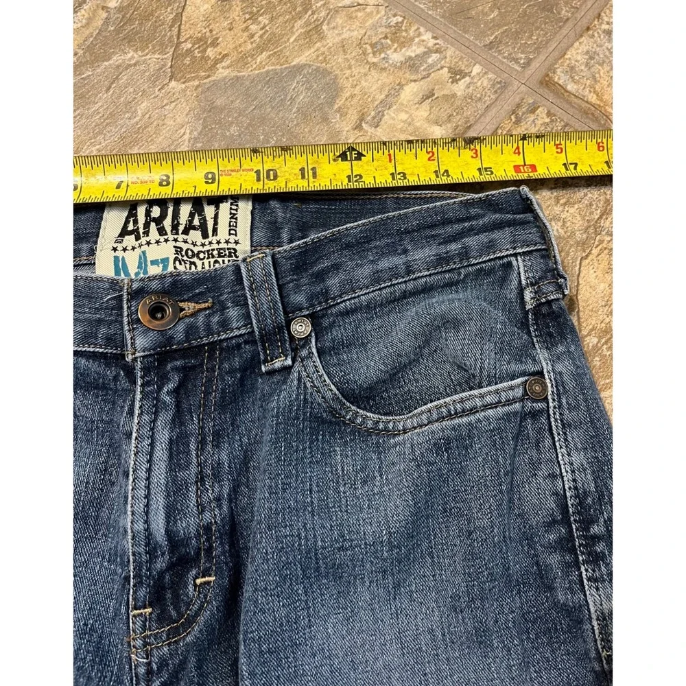 Ariat M7 Rocker Straight Leg Jeans Men 32x36 Blue Western Denim Workwear